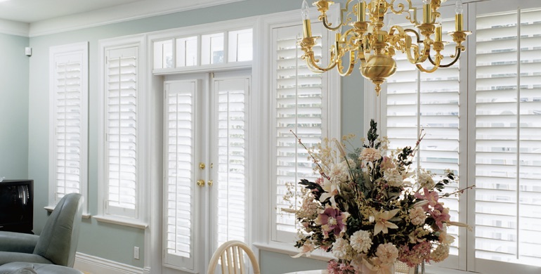 Hartford sunroom polywood shutters